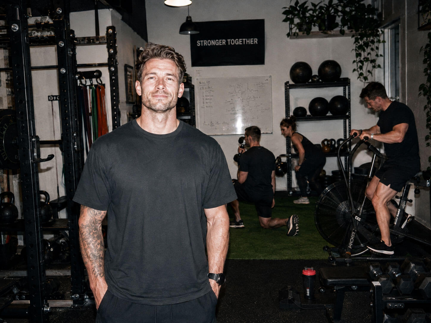 Independent gym owner in his venue